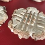 Shortbread cookies on baking sheet