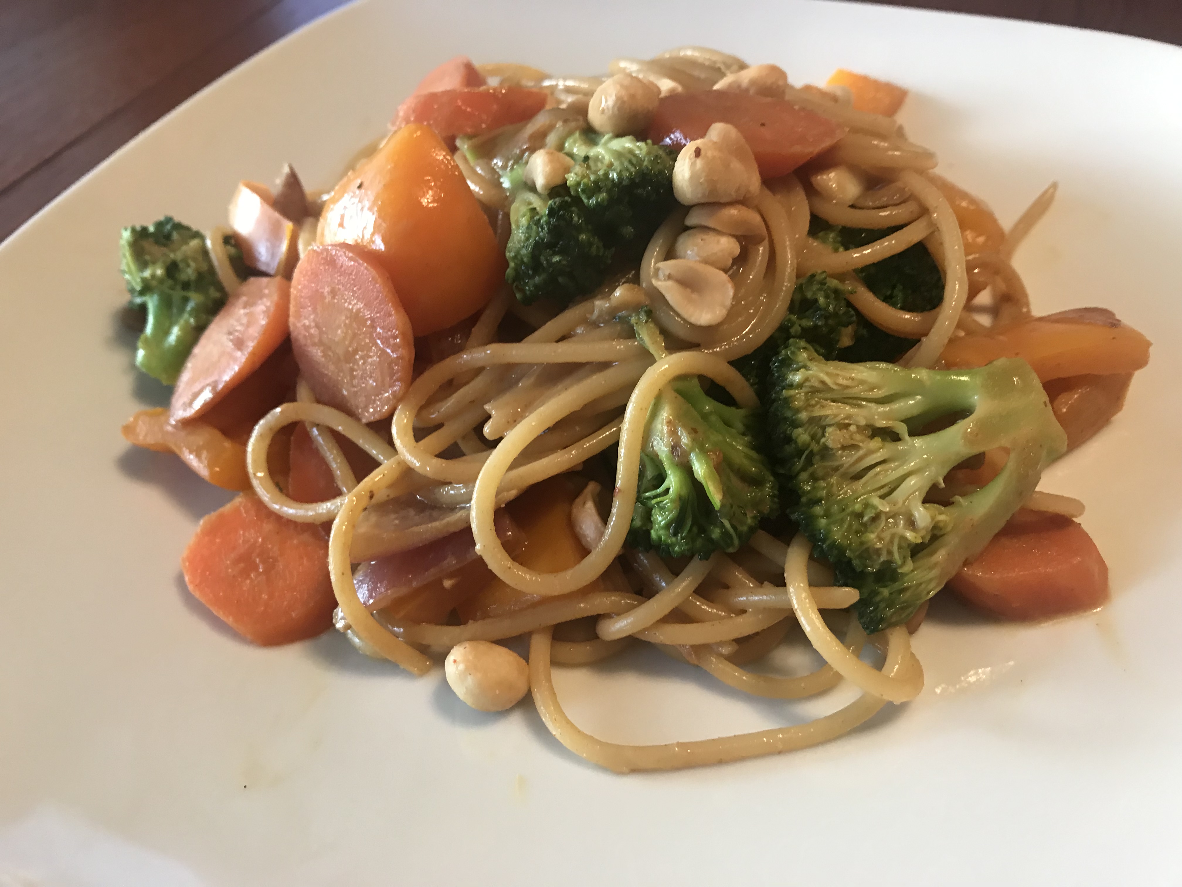 Thai peanut noodle stir fry