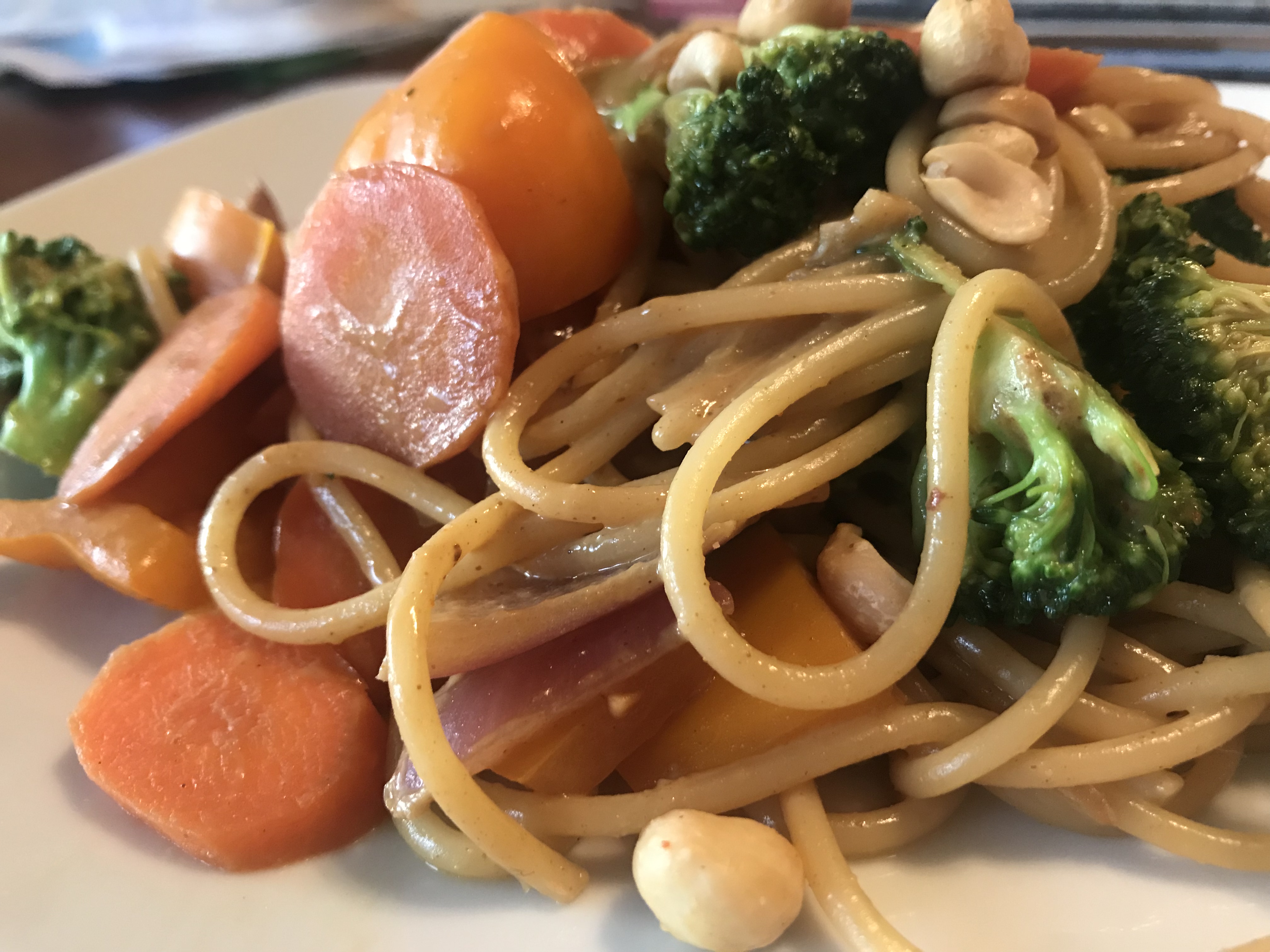 Thai peanut noodle stir fry